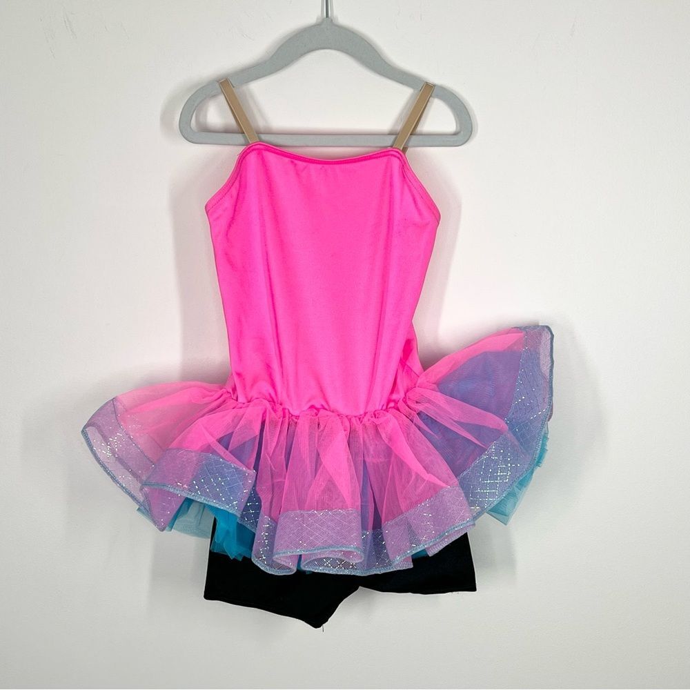 Weissman Showtime Lip Gloss Dance Costume Rainbow Sequin Jacket Tutu IC - Picture 6 of 11